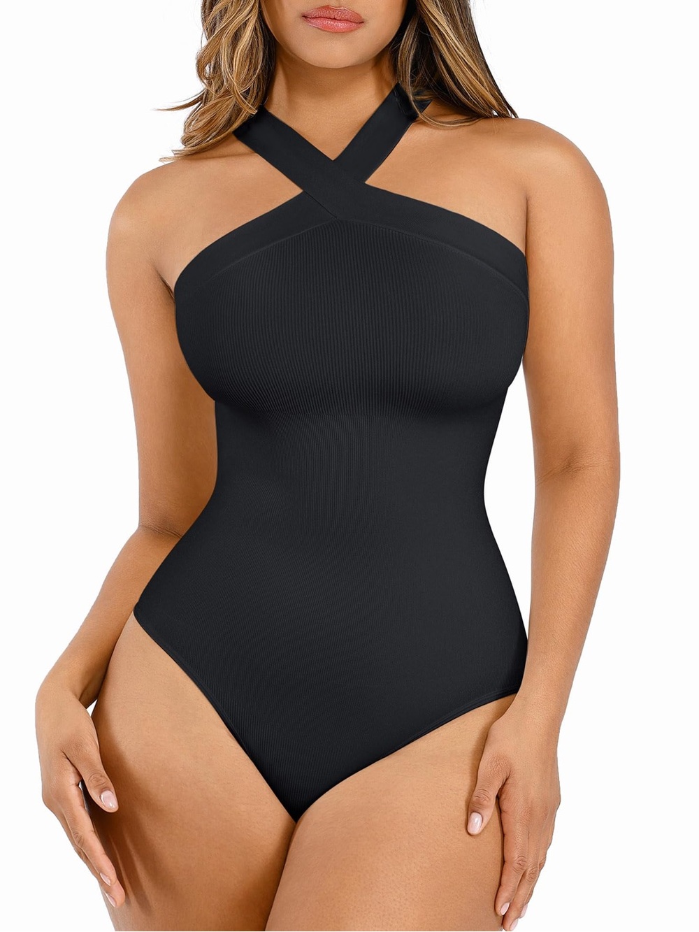 Lover-Beauty Ribbed Thong Bodysuit Women’s US Size XL/XXL Black Sexy